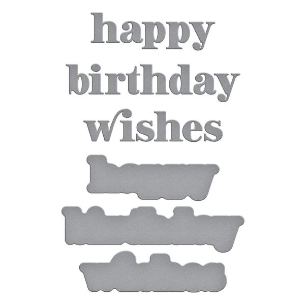 Spellbinders - Stanzschablone "Happy Birthday Wishes" Dies