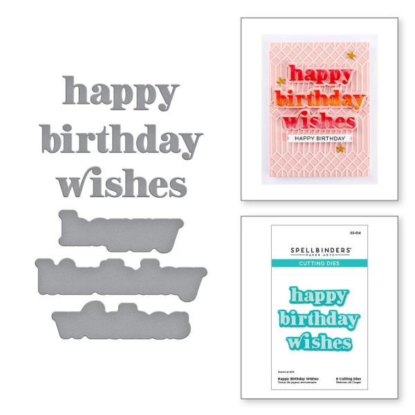 Spellbinders - Stanzschablone "Happy Birthday Wishes" Dies