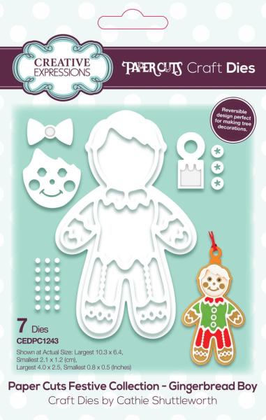 Creative Expressions - Stanzschablone "Festive Gingerbread Boy" Paper Cuts Craft Dies Design by Cathie Shuttleworth