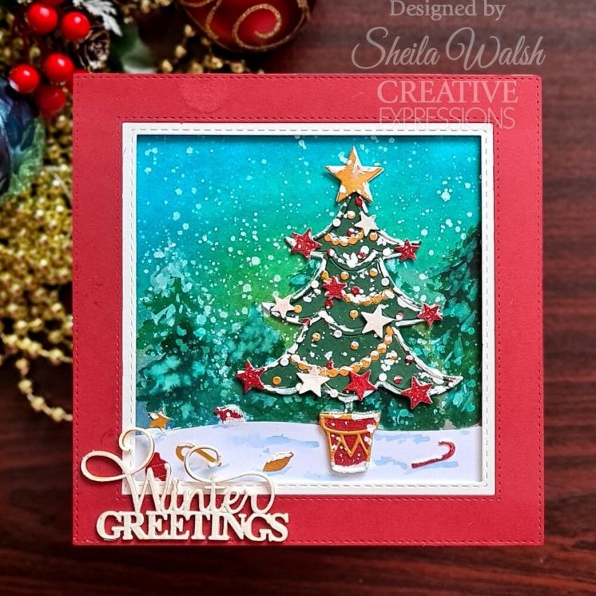 Creative Expressions - Stanzschablone "Festive Christmas Tree" Paper Cuts Craft Dies Design by Cathie Shuttleworth