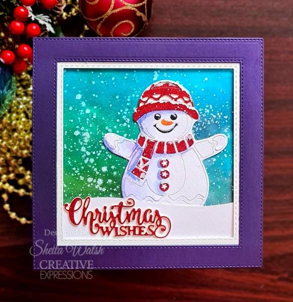 Creative Expressions - Stanzschablone "Festive Snowman" Paper Cuts Craft Dies Design by Cathie Shuttleworth