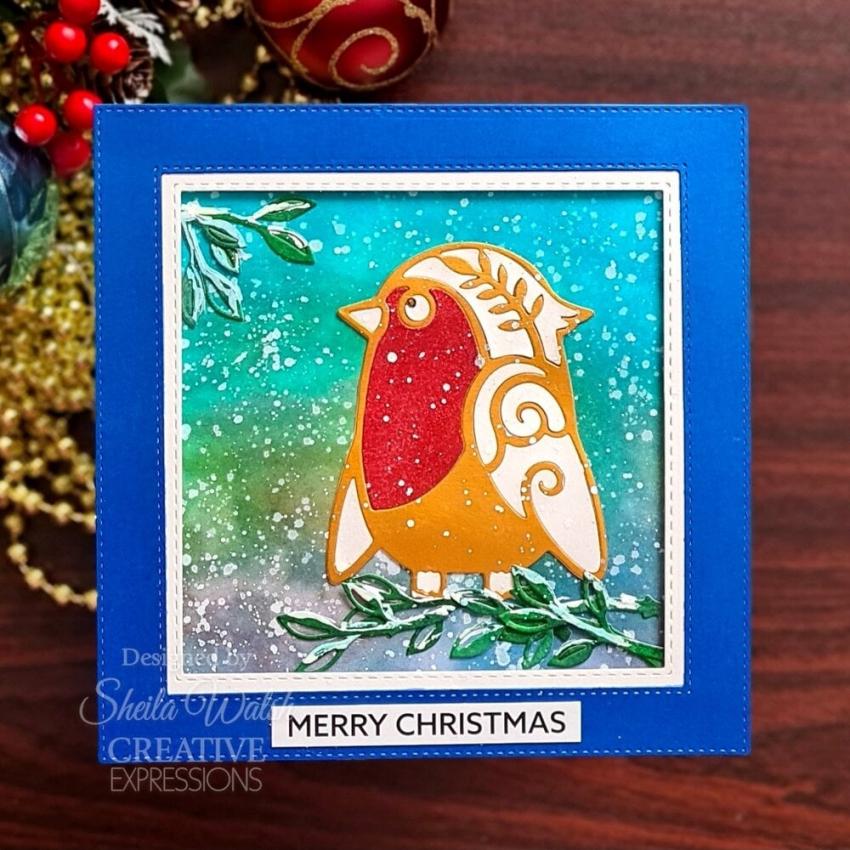 Creative Expressions - Stanzschablone "Festive Robin" Paper Cuts Craft Dies Design by Cathie Shuttleworth