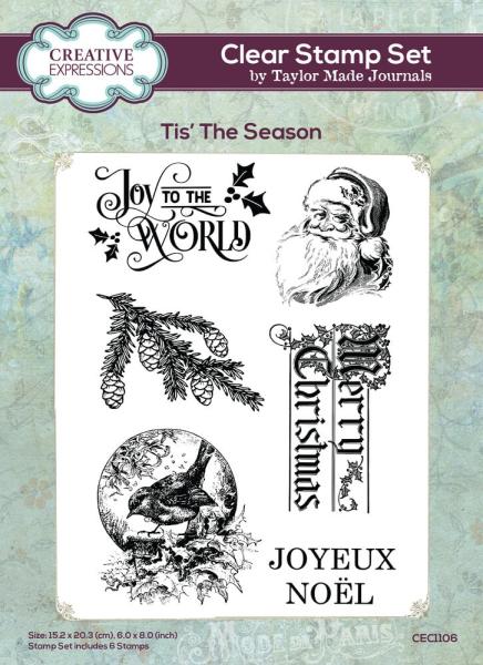 Creative Expressions - Stempelset "Tis' The Season" Clear Stamps 6x8 Inch Design by Taylor Made Journals