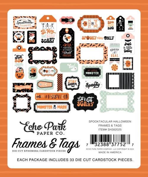 Echo Park - Stanzteile & Anhänger "Spooktacular Halloween" Frames & Tags 