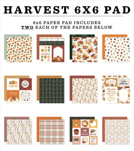 Carta Bella - Designpapier "Harvest" Paper Pad 6x6 Inch - 24 Bogen