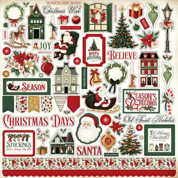 Carta Bella - Aufkleber "A Vintage Christmas" Element Stickers 