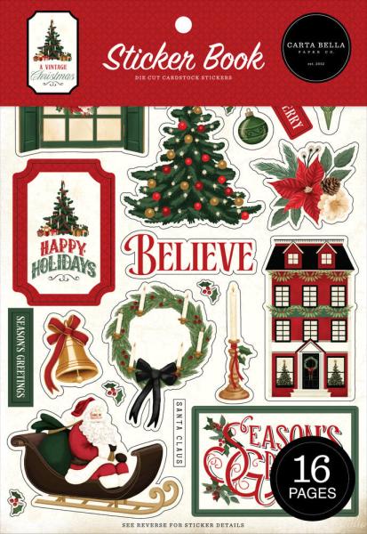 Carta Bella - Aufkleber "A Vintage Christmas" Sticker Book