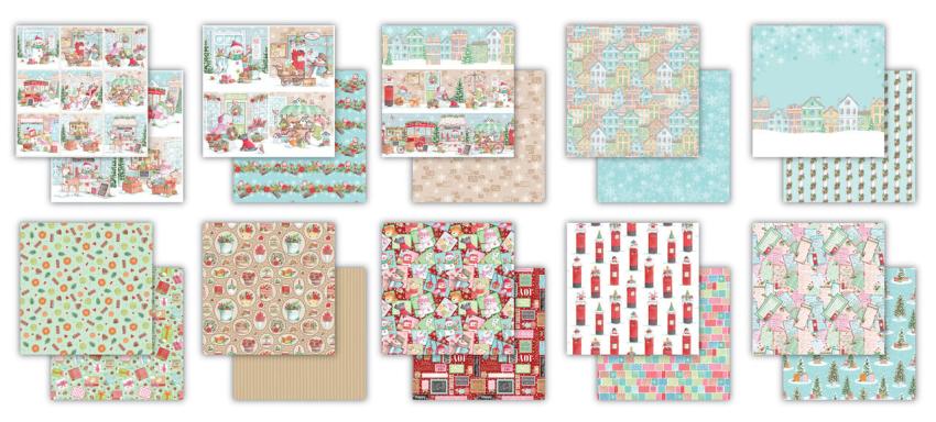 Craft Consortium - Designpapier "Christmas Market" Paper Pad 12x12 Inch - 30 Bogen