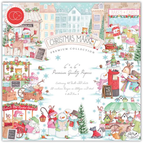 Craft Consortium - Designpapier "Christmas Market" Paper Pad 6x6 Inch - 40 Bogen