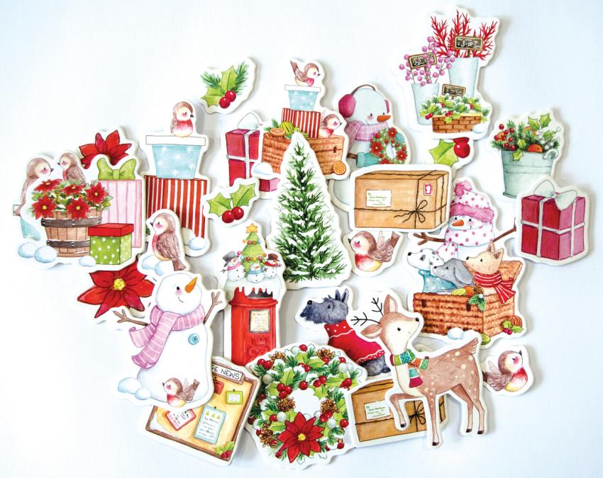 Craft Consortium - Stanzteile "Christmas Market" Chipboard Ephemera