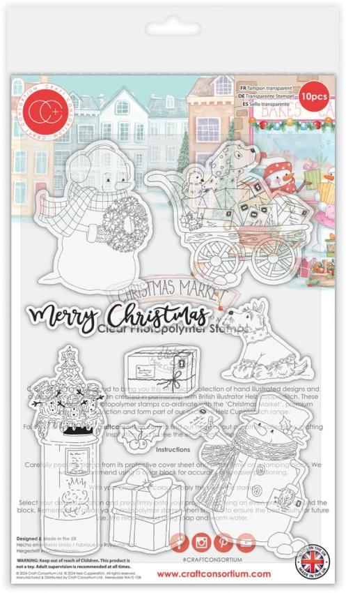 Craft Consortium - Stempelset "Christmas Post" Clear Stamps