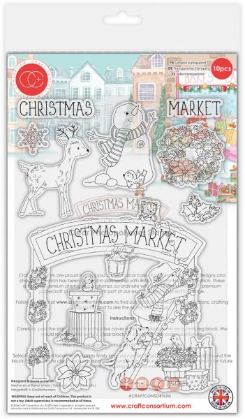 Craft Consortium - Stempelset "Christmas Market" Clear Stamps