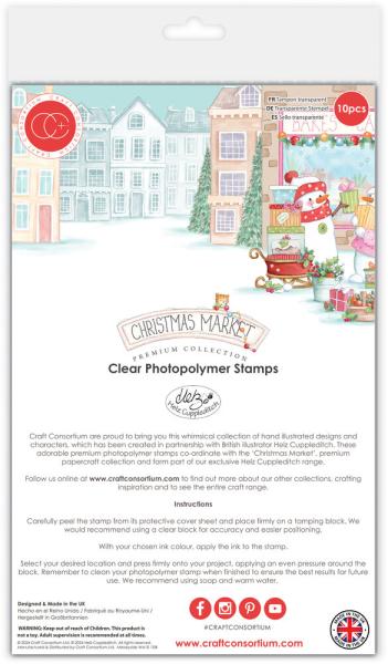 Craft Consortium - Stempelset "Christmas Market" Clear Stamps