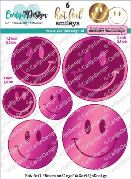 Carlijn Design "Retro Smileys" Hot Foil  