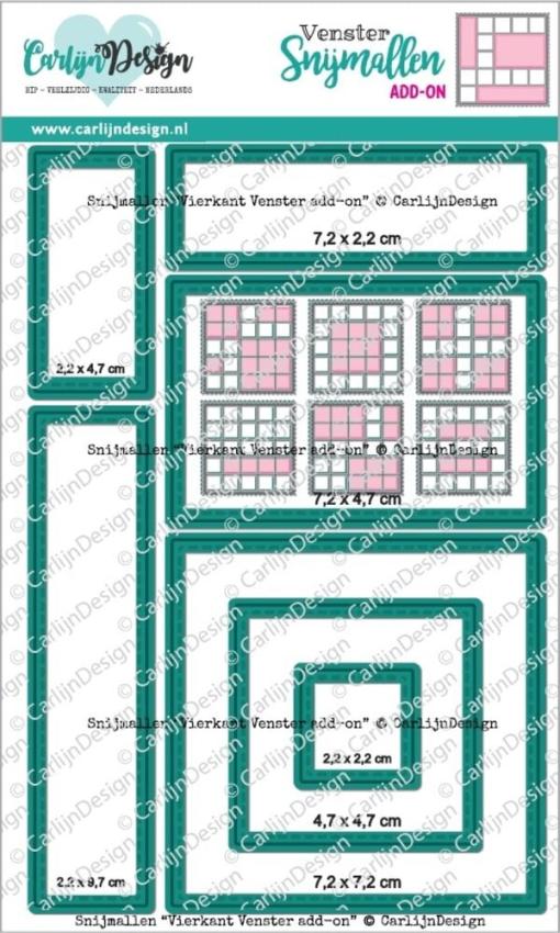Carlijn Design - Stanzschablone "Vierkant Venster Add-on" Dies 