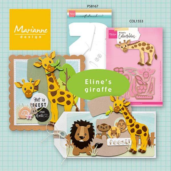 Marianne Design - Präge- und Stanzschalone "Eline's Giraffe" Collectables Dies