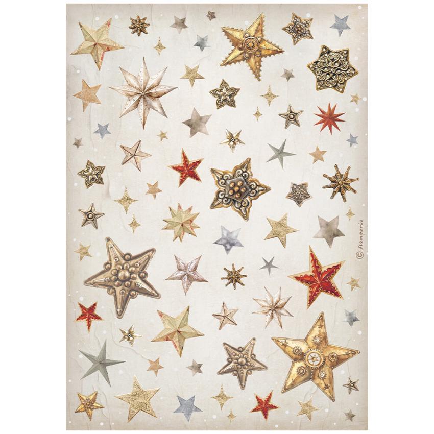 Stamperia - Decopatch Papier "Stars" Decoupage A4 - 6 Bogen  