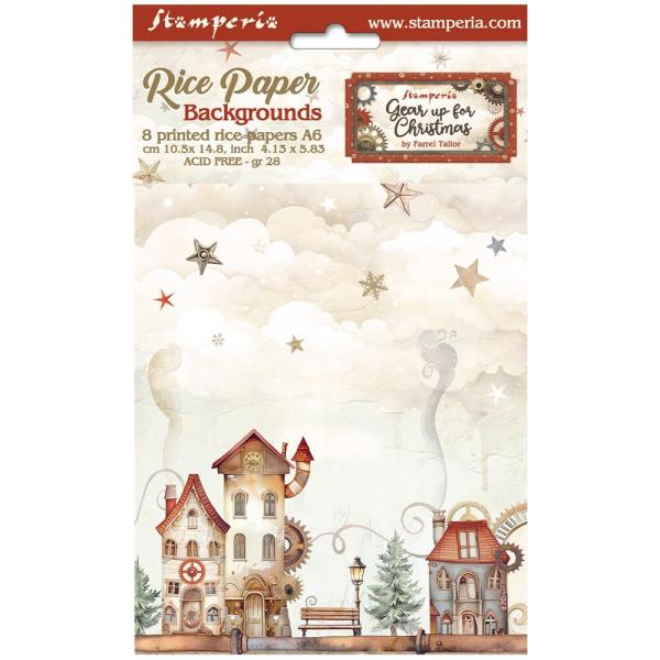 Stamperia - Decopatch Papier "Backgrounds" Decoupage A4 - 6 Bogen  