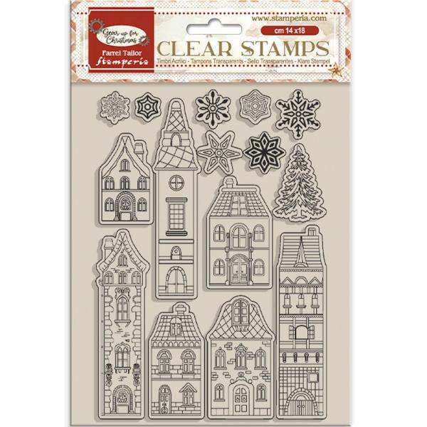 Stamperia - Stempelset "Cozy Houses" Clear Stamps