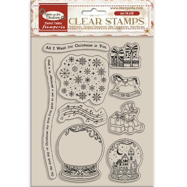 Stamperia - Stempelset "Snowglobes" Clear Stamps