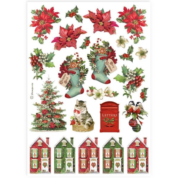 Stamperia - Decopatch Papier "Christmas" Decoupage A4 - 6 Bogen  