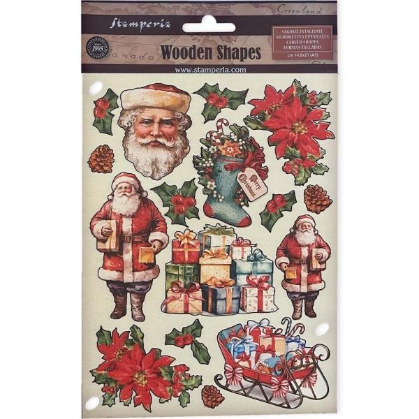 Stamperia - Holzteile A5 "Classic Christmas" Wooden Shapes