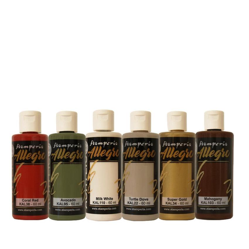 Stamperia - Acrylfarbe "Classic Christmas" Allegro Paint Kit 6x60 ml