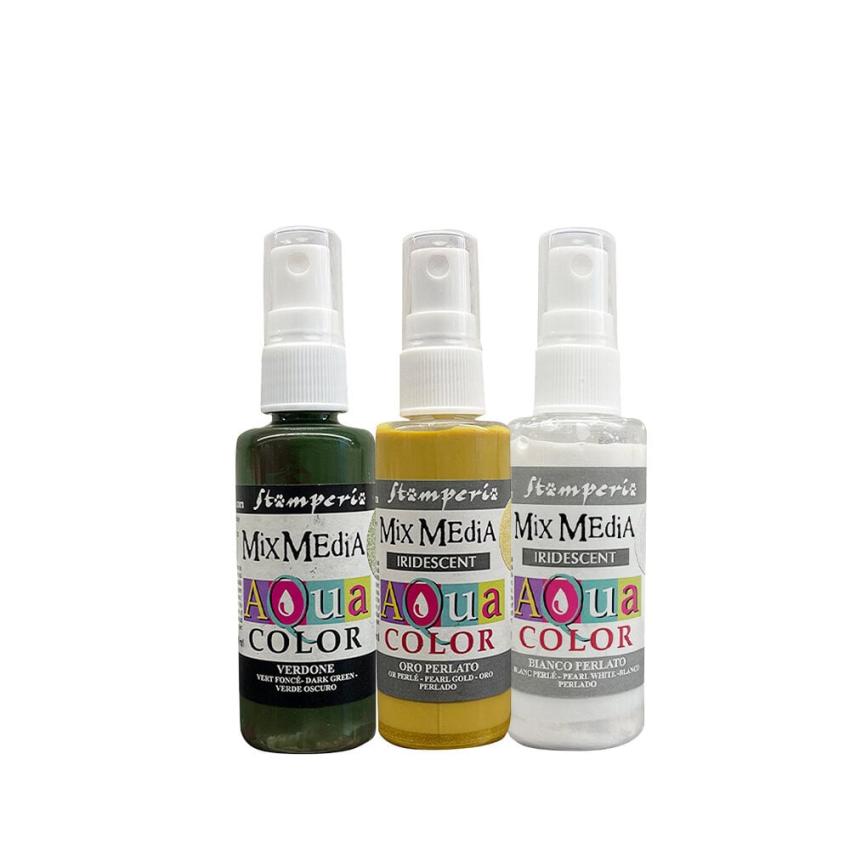 Stamperia - Aquarellfarbe "Classic Christmas" Aquacolor Paint Kit 3x30ml