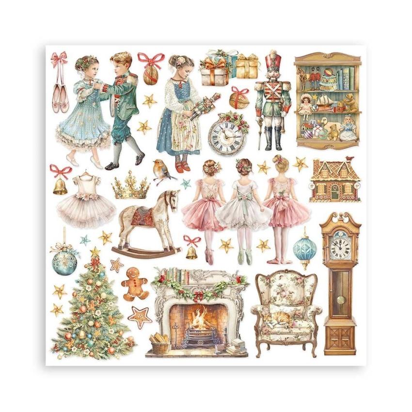 Stamperia - Designpapier "The Nutcracker" Maxi Paper Pack 12x12 Inch - 22 Bogen