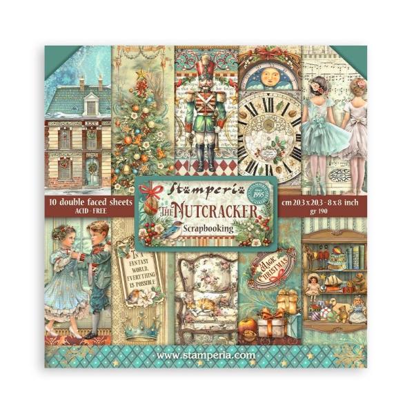 Stamperia - Designpapier "The Nutcracker" Paper Pack 8x8 Inch - 10 Bogen