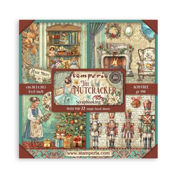 Stamperia - Designpapier "The Nutcracker" Maxi Paper Pack 8x8 Inch - 22 Bogen