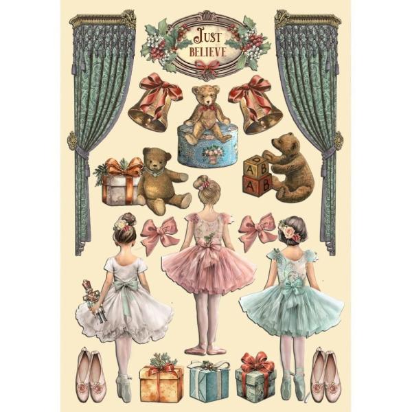 Stamperia - Holzteile A5 "Ballet and Teddy" Wooden Shapes