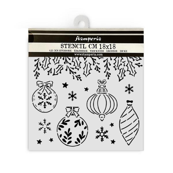 Stamperia - Schablone 18x18cm "Christmas Balls" Stencil  