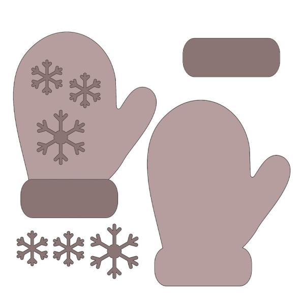 Stamperia - Holzteile "Gloves and Snowflakes" MDF Crafty Shapes Blanks