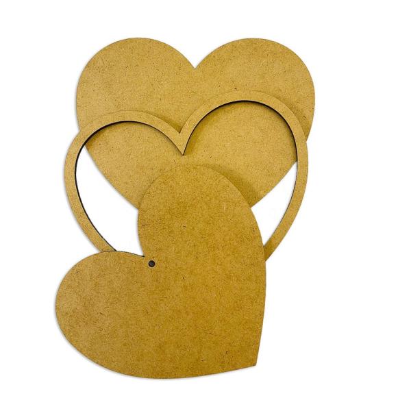 Stamperia - Holzteile "Hearts" MDF Crafty Shapes Blanks