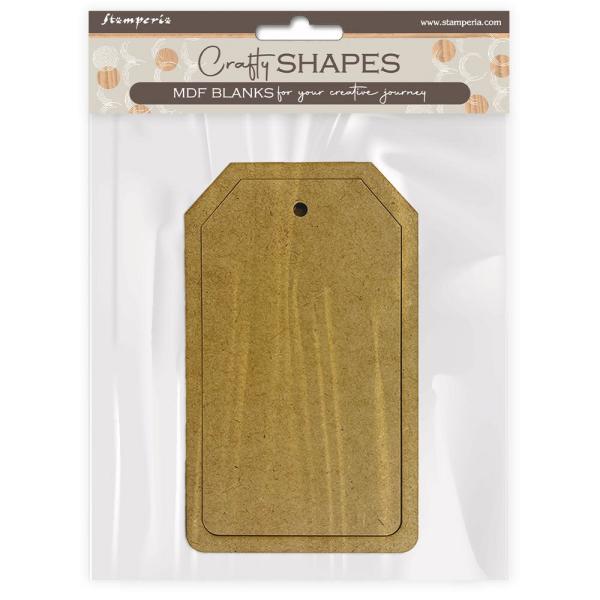 Stamperia - Holzteile "Rectangular Tag" MDF Crafty Shapes Blanks