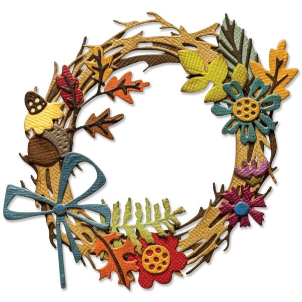 Sizzix - Stanzschablone "Vault Foliage Wreath" Thinlits Craft Dies by Tim Holtz