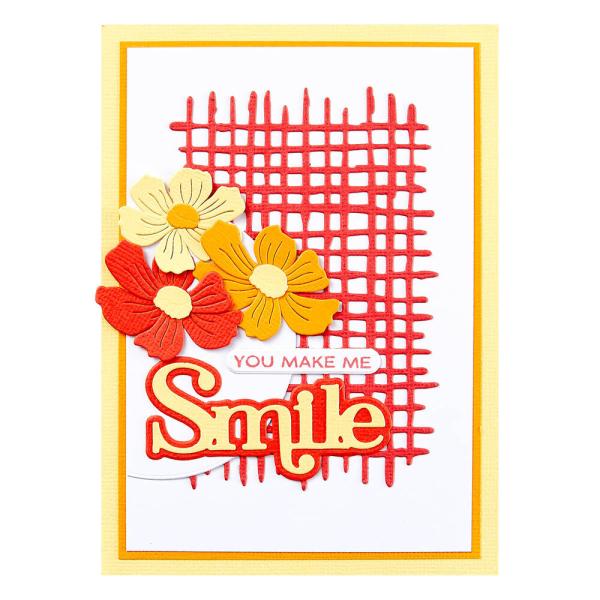 Spellbinders - Stempelset & Stanzschablone "You Make Me Smile Sentiments" Clear Stamps & Dies