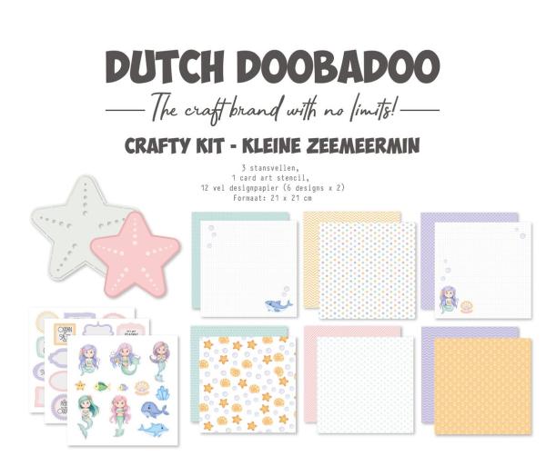 Dutch Doobadoo - Papier Kit "Kleine Zeemeermin" Crafty Kit - 12 Bogen