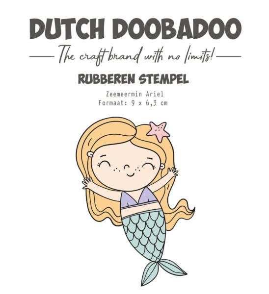 Dutch Doobadoo - Gummistempel "Zeemeermin Ariel" Rubber Stamp 9x6,3cm