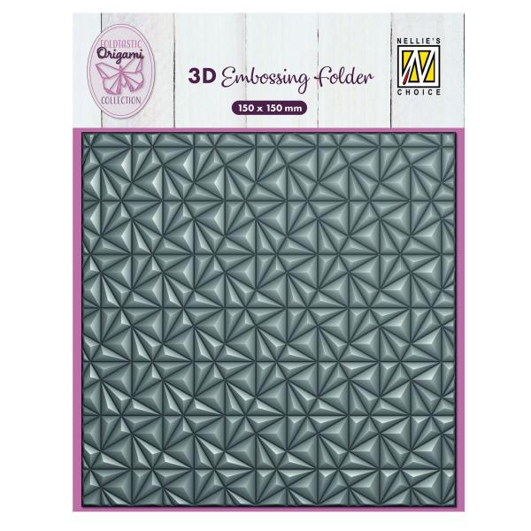 Nellie Snellen - Prägefolder "Origami Triangles" 3D Embossing Folder 