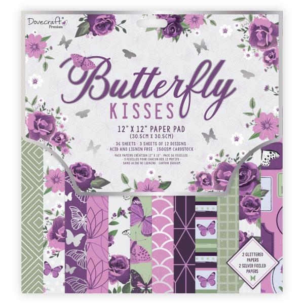 Dovecraft - Designpapier "Butterfly Kisses" Paper Pack 12x12 Inch - 36 Bogen