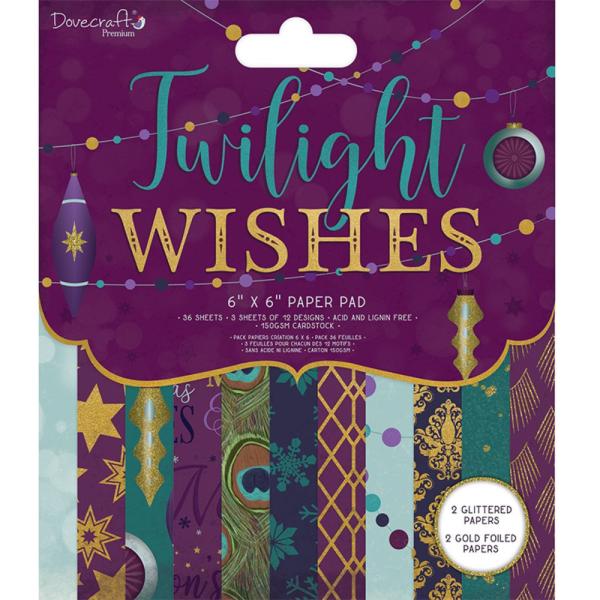 Dovecraft - Designpapier "Twilight Wishes" Paper Pack 6x6 Inch - 36 Bogen