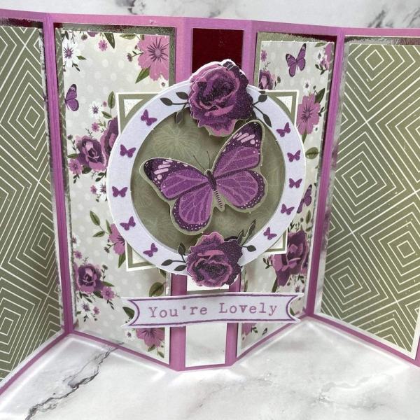 Dovecraft - Stanzteile "Butterfly Kisses" Die Cuts Decoupage Pad 8x8 Inch - 24 Bogen