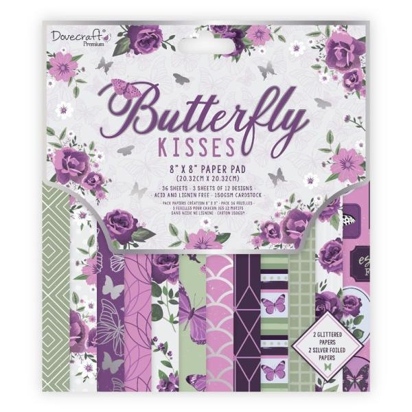 Dovecraft - Designpapier "Butterfly Kisses" Paper Pack 8x8 Inch - 36 Bogen