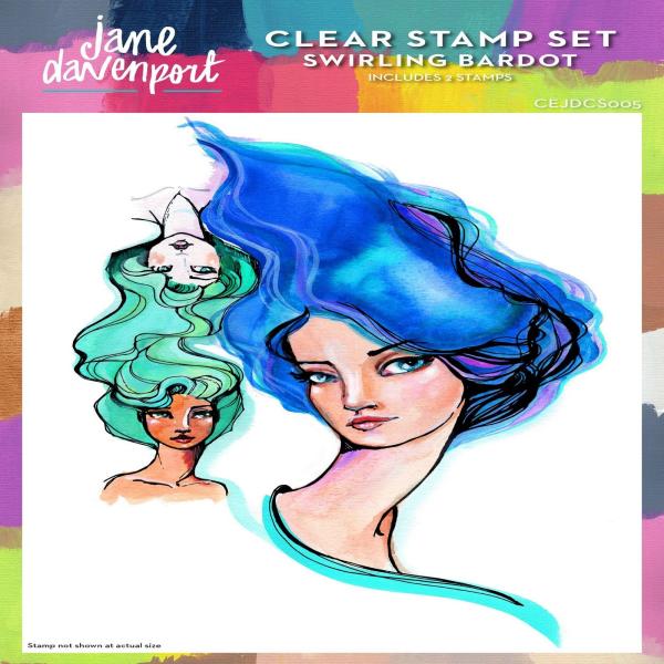 Creative Expressions - Stempelset "Swirling Bardot" Clear Stamps 15,2x20,3cm Design by Jane Davenport