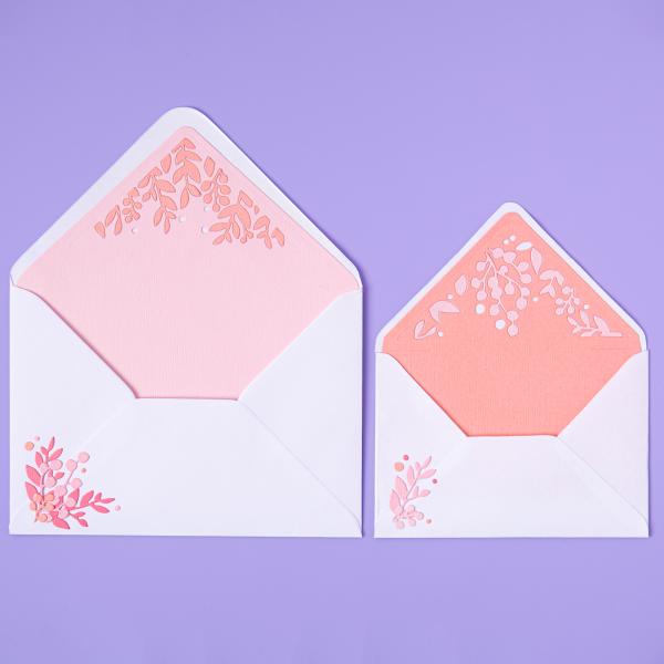 Sizzix - Stanzschablone "Foliage Envelope Liners" Thinlits Craft Dies