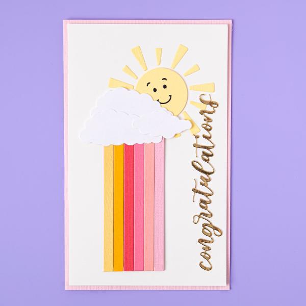 Sizzix - Stanzschablone "Rainbow Slider Card" Thinlits Craft Dies