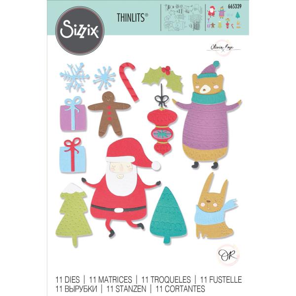 Sizzix - Stanzschablone "Doodle Christmas" Thinlits Craft Dies by Olivia Rose