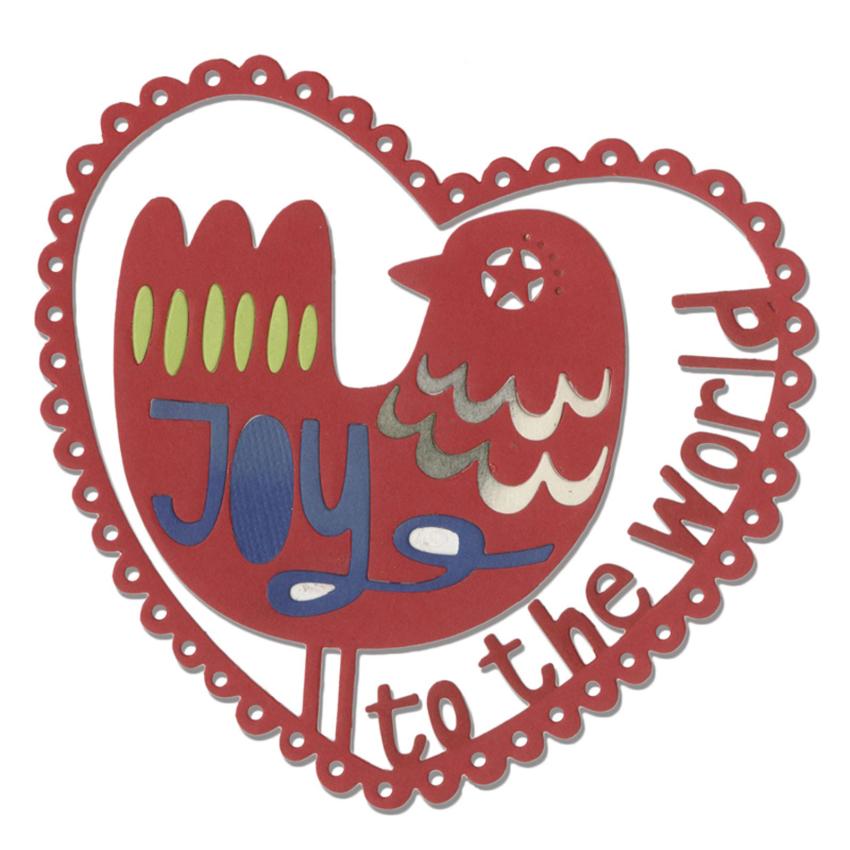 Sizzix - Stanzschablone "Joy to the world" Thinlits Craft Dies by Debi Potter